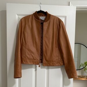 Vintage Nine West Tan Leather Jacket